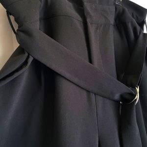 Paper bag waist pants plus size